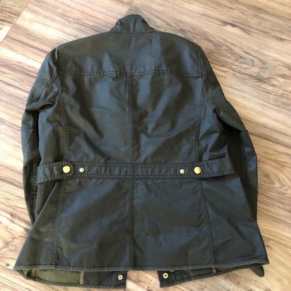 J Crew Downtown Coated Canvas Field Jacket Olive M - Picture 9 of 15